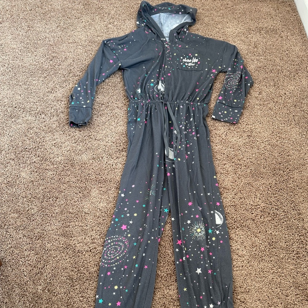 Justice Starry Gray Kids Pajama One Piece